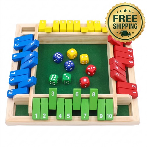 Wooden dice board game shut - wooden,