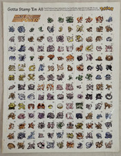 150 Pokémon Stickers Nintendo
