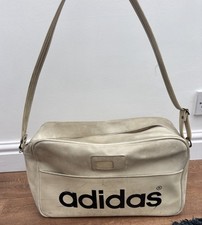 Vintage 1970s Adidas Peter Black  Sports Bag White Northern Soul Scooter Mod