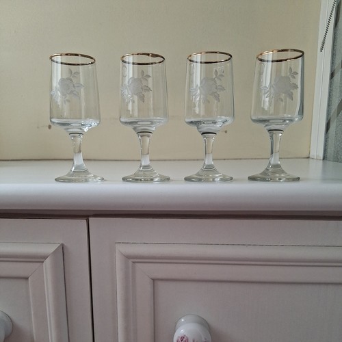 Set vintage sherry glasses - set, 4