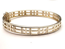 Sterling silver bangle bracelet CRM Rennie Makintosh design by Kit Heath vintage