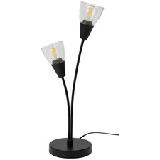 Table Lamp 2 Light Matte Black