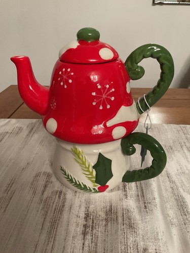 Merry and bright teapot - and,