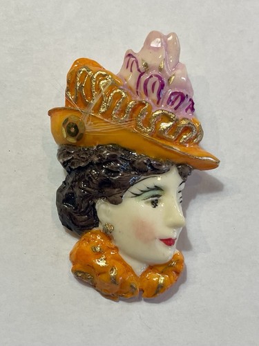 Art deco vintage resin - art, lady