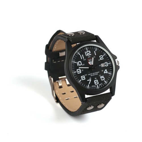 Men boy military leather - men's,