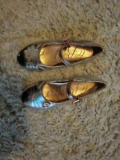 Ted Baker Girls Silver Cat Ballerina Strap Shoes Size UK 12
