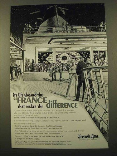1966 french line cruise - french, ad