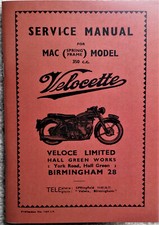 Velocette mac service manual - service,