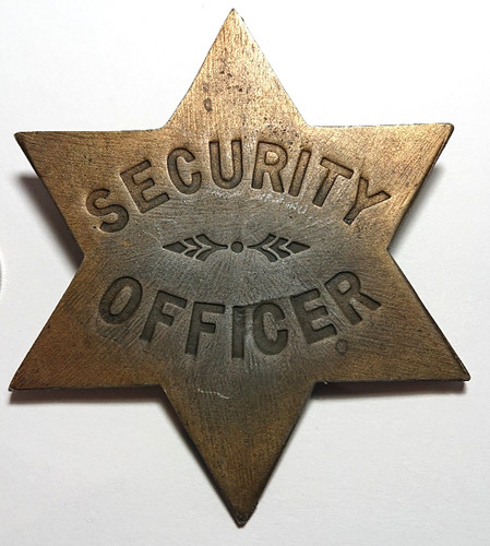 Vintage security officer brass - officer,