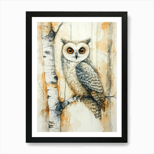 Owl the woods art - owl,
