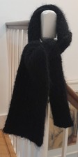 Handknitted jet black mohair