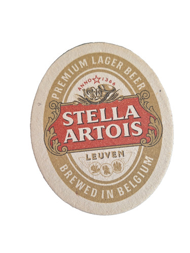Stella artois beer mat - artois,