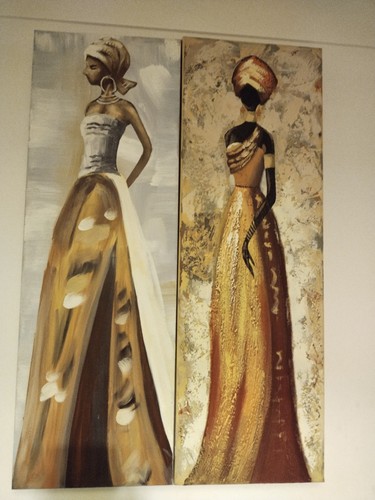 Hand painted african - hand-painted, women