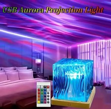 Water Wave Projection Lamp | RGB LED Night Light | USB Remote Dimmable Mood Lamp
