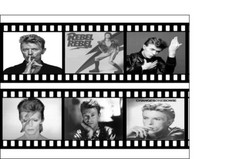 David Bowie Film Roll A4 Icing Sheet Edible Cake Topper / Cake Border