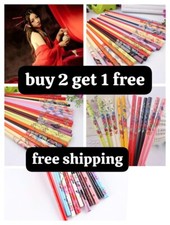 buy 2 get 1 free lot  multi women girl hair stick bamboo vintage summer stick