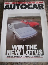 AUTOCAR MAGAZINE OCT 1987 MEXICO GP MOTORFAIR PREVIEW MONTEGO TURBO SAAB 900T