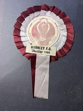 BURNLEY - SHERPA VAN TROPHY FINAL 1988 - VINTAGE FOOTBALL ROSETTE