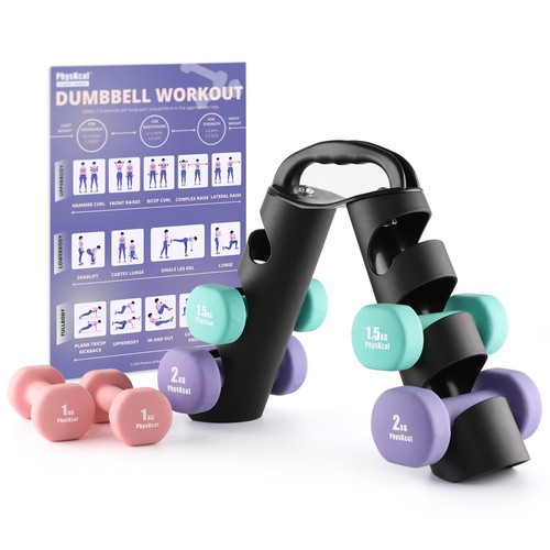 Dumbbells set with - dumbbells, carry
