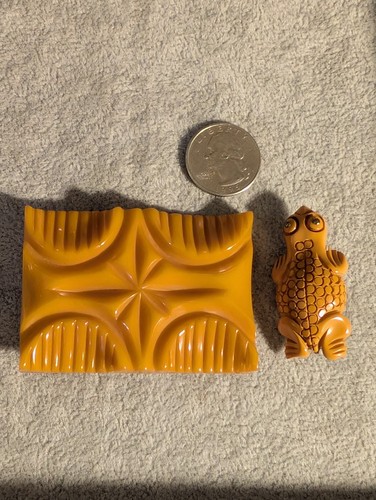 Vintage bakelite carved - bakelite,