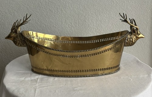 Solid brass stag - head, handles