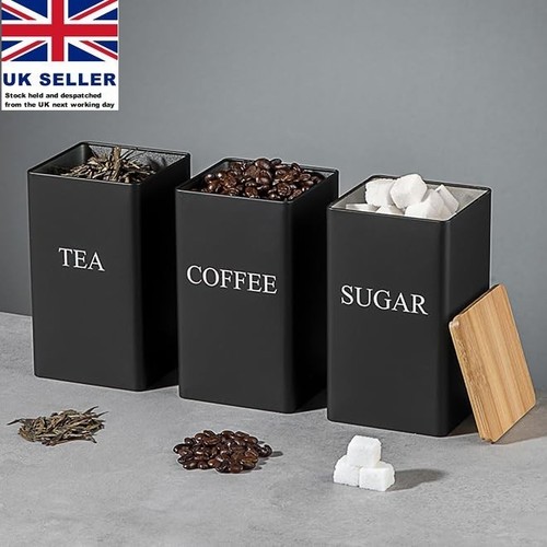 Piece metal canister set - 3-piece,