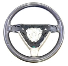 Porsche 997 987 Boxster Cayman Black Leather Grey Stitch 3 Spoke Steering Wheel