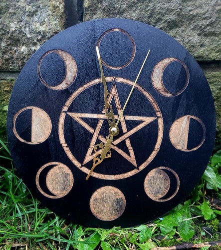 Handmade wooden wall clock - wooden,