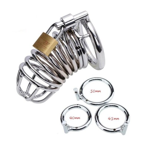 Metal stainless steel chastity - steel,
