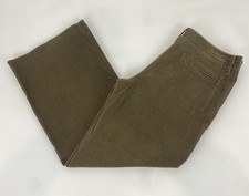 Toast Khaki Brown Corduroy Trousers Wide Leg Size 14 UK Women’s