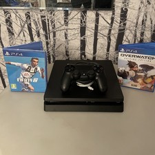 PlayStation 4 PS4 Slim 500GB + Controller And Wires & 2 games 