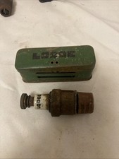 Vintage Lodge Spark Plug & Tin