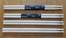 4 Pairs Wooden Drumsticks / Ideal Craft use Wands etc.. 