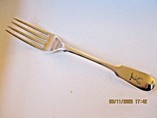 ANTIQUE GEORGIAN 1781 SILVER TABLE FORK , 16 .7 CM 42.4 GR
