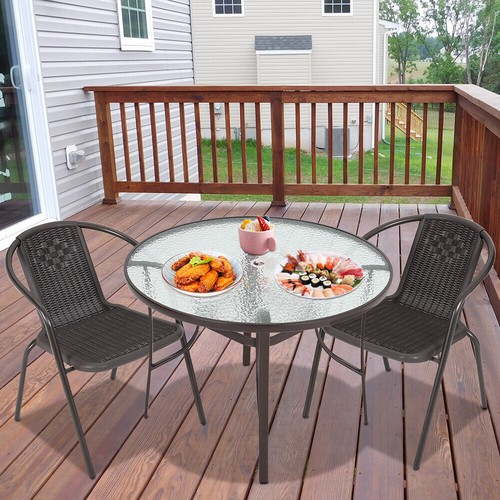Round table with parasol hole - round,