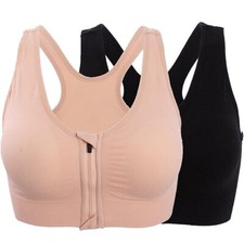 UK Women Zip Front Sports Bra