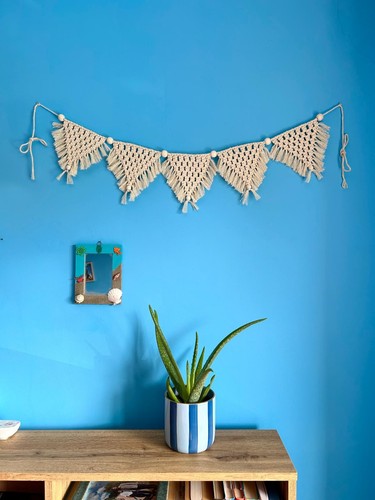 Macrame bunting wall hanging - macrame,