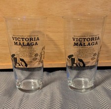 2 X Victoria Malaga PINT 20oz Beer Glasses Spain Lager 
