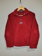 Napapijri Red 1/4 Zip Pullover Fleece