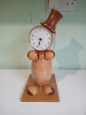 Unique Wooden Mantel Clock Quartz Movement Battery Powered Home Decor Gift Idea