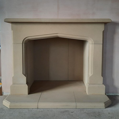 Tudor stone fireplace surround - tudor,