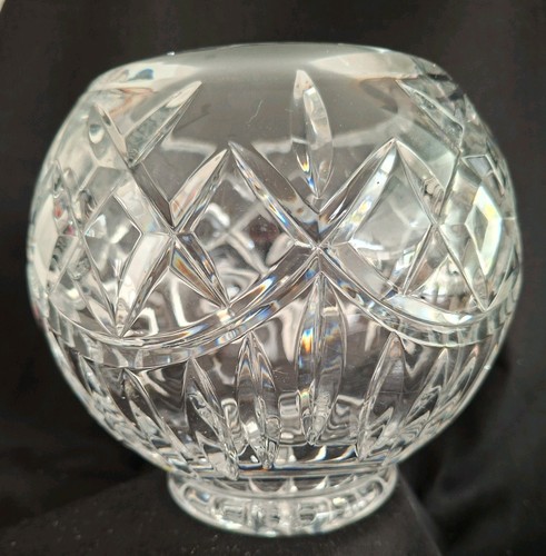 Vintage cut glass footed rose - cut,