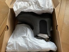 BNIB DR MARTENS Gunmetal Grey Leather VIRGINIA 2976 Pull On Chelsea Boots Sz 6.5