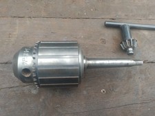 Jacobs No.34 0 - 1/2" 1-13MM Drill Chuck On MT 1 Taper With Key. British Made