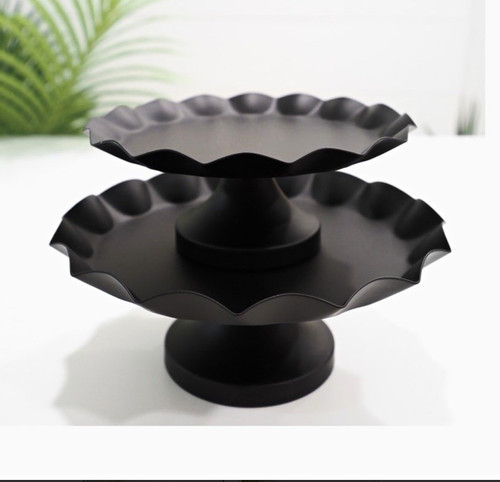 Black metal matte round - metal,
