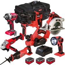 Excel 18V Cordless 7 Piece Mega Power Tool Kit 3 x 4Ah Battery Charger EXL10207