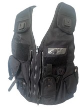 Ex Police Black Arktis Tactical Utility Vest Security CS Spray Left Handed