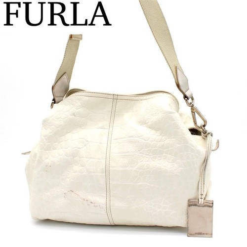 Furla croc embossed leather - furla,