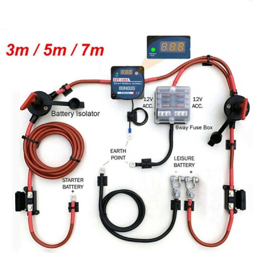 Split charge kit 12v - split,
