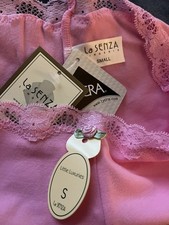 La Senza PINK cotton lace short: Small BNWT UK